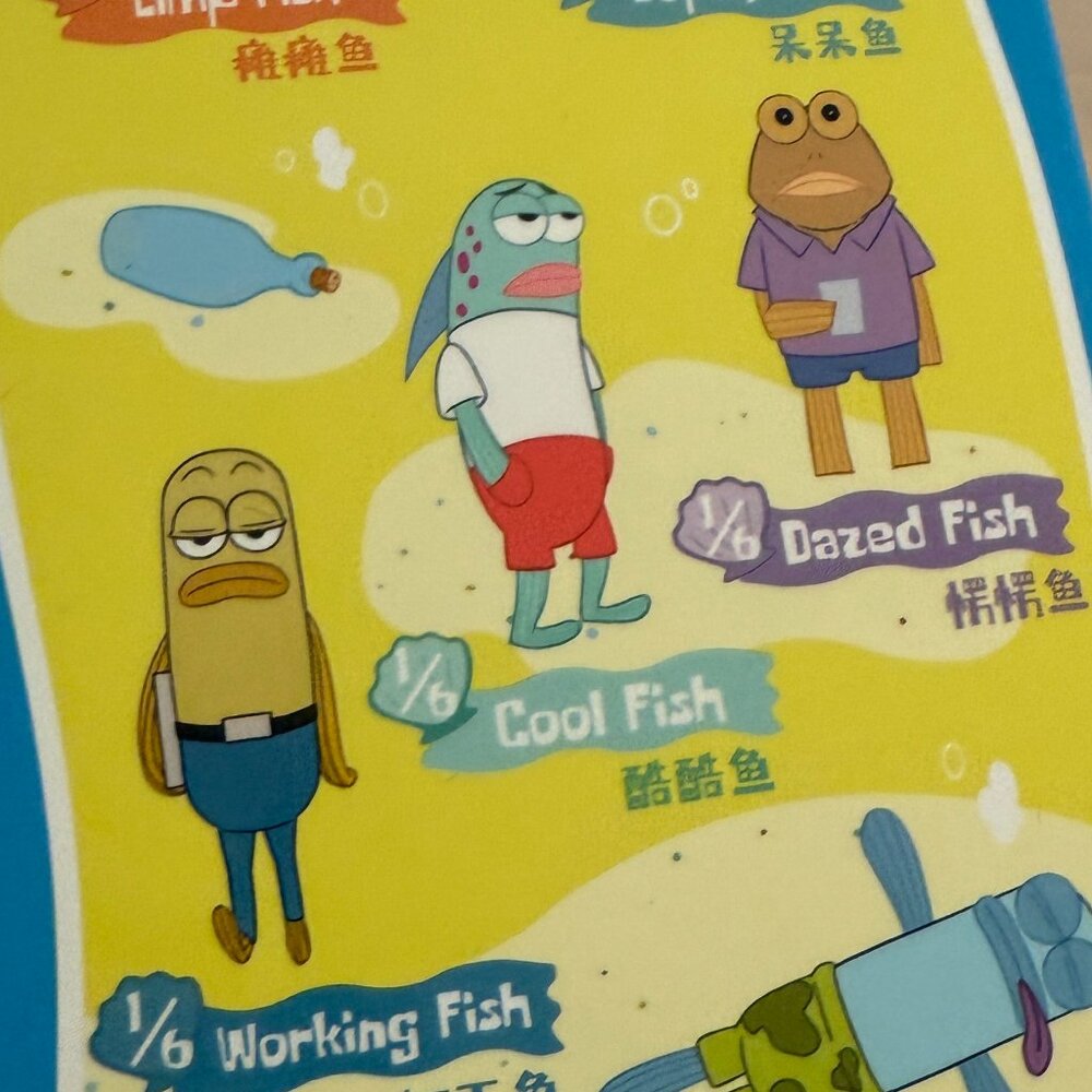 Pop Mart SpongeBob Bikini Bottom Buddies - Whimsical Plush Blind Box Cool Fish - Picture 4 of 4